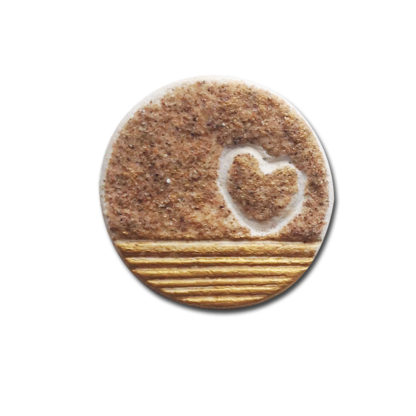 Holiday Romance Handcrafted Clay Brooch
