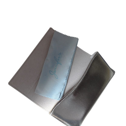 Silver Gemstone Glasses Case - Diamanté Heart