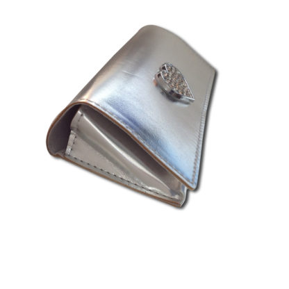 Silver Gemstone Glasses Case - Diamanté Heart