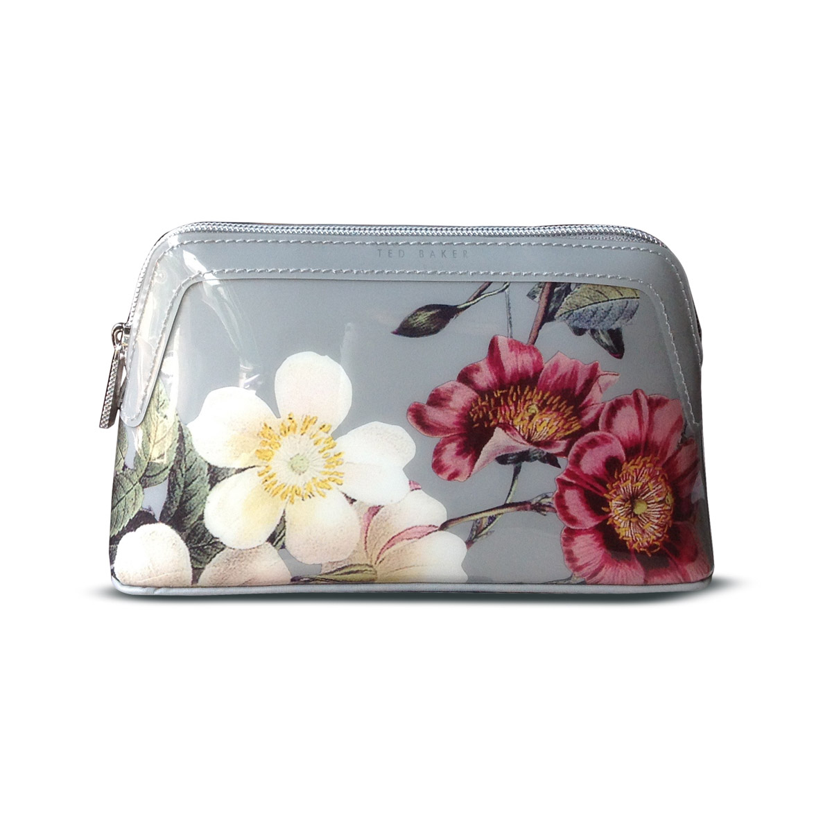 TED BAKER Jenna Oracle - Grey Floral Cosmetic Bag