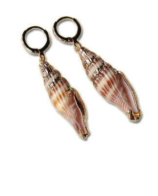Conch Seashell Drop Earrings | Ariel Conch earrings