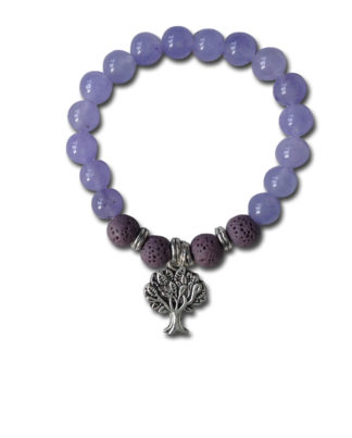 Lilac Quartz Diffuser Bracelet | Lava Stone