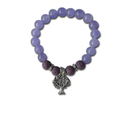 Lilac Quartz Diffuser Bracelet | Lava Stone