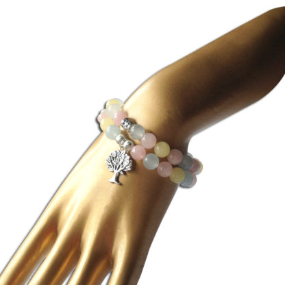 Morganite Yoga Stacker Bracelet