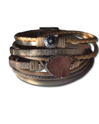 Multi-strand Leather Cord Bracelet