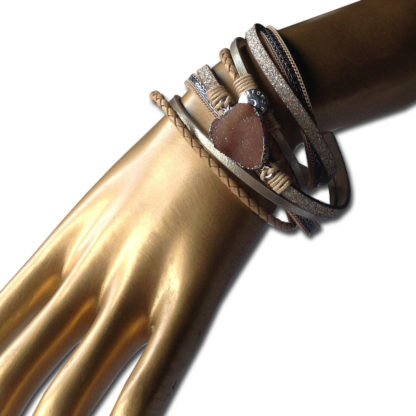 Multi-strand Leather Cord Bracelet