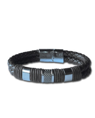 Mens Braided Leather Bracelet