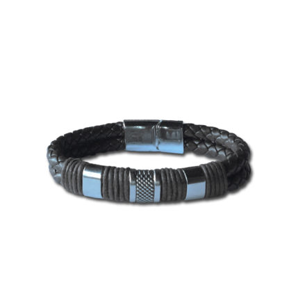 Mens Braided Leather Bracelet