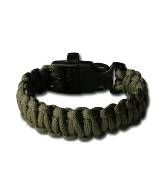 Green Paracord Whistle Bracelet