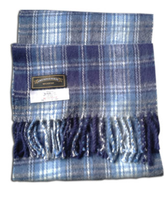 James Pringle Tartan Scarf | Blue check scarf