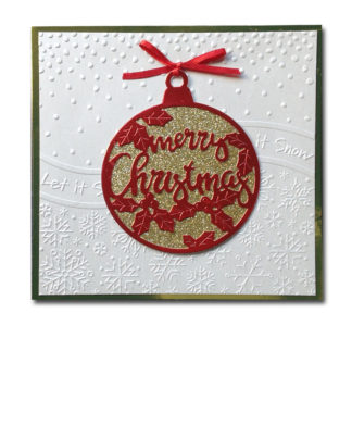 Christmas Bauble Snow Card