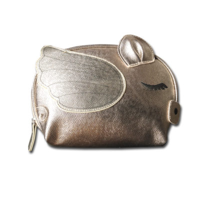 Flying Pig Cosmetic Bag | Stella & Max Golden Pig
