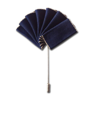 Deep Denim Handkerchief Pin | Suit lapel pocket pin