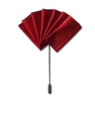 Red Sparkle Handkerchief Pin