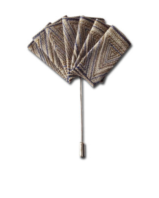 Stone Jacquard Handkerchief Pin | Suit lapel pocket pin