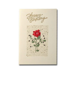 Red Gerber Daisy Flower | Birthday Card