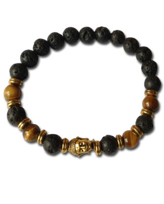 Buddha Lava Stone Oriental Bracelet