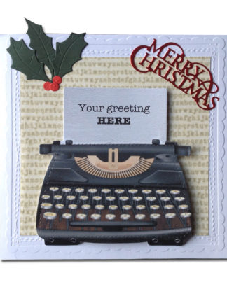 Typewriter 3D Christmas Card